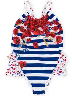 Monnalisa слитный купальник с цветочным принтом