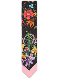Gucci шейный платок с цветочным принтом