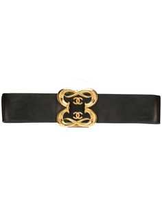 Chanel Pre-Owned широкий ремень с декорированной пряжкой
