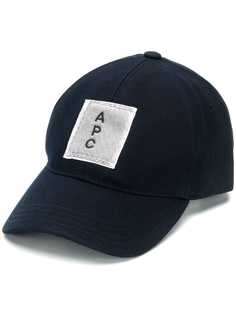 A.P.C. бейсболка с нашивкой-логотипом
