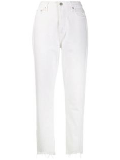 Grlfrnd джинсы прямого кроя с бахромой