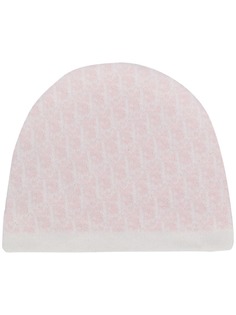 Baby Dior шапка бини вязки интарсия с логотипом