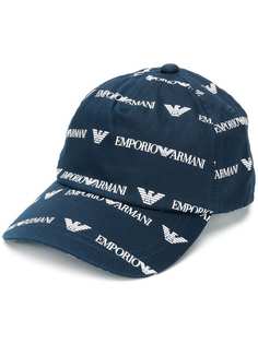 Emporio Armani джинсовая кепка с логотипом