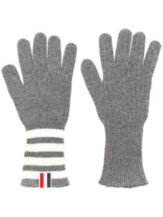 Thom Browne кашемировые перчатки с полосками 4-Bar