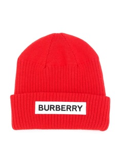 Burberry Kids трикотажная шапка в рубчик