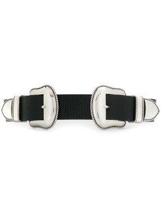 B-Low The Belt ремень с двойной пряжкой и тиснением под кожу крокодила