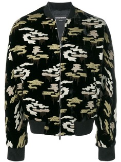 Emporio Armani куртка-бомбер с вышивкой