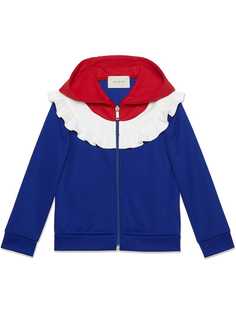 Gucci Kids спортивная толстовка джерси с капюшоном
