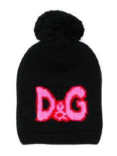 Dolce & Gabbana Kids logo knitted beanie