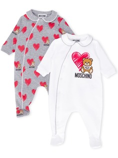 Moschino Kids комбинезон для новорожденного с логотипом