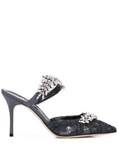 Manolo Blahnik декорированные мюли