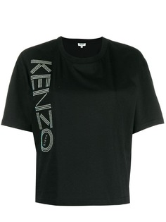 Kenzo футболка с логотипом и блестками