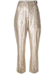Jonathan Simkhai metallic sequin trousers