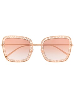 Dolce & Gabbana Eyewear солнцезащитные очки с декорированной оправой