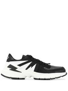 Neil Barrett кроссовки со вставками Bolt