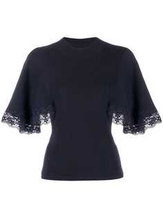 See By Chloé джемпер с короткими рукавами и вышивкой