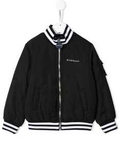 Givenchy Kids куртка-бомбер в полоску