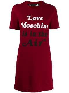Love Moschino платье-футболка с принтом Love Moschino is in the air