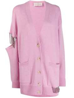 Christopher Kane декорированный кардиган с вырезной деталью