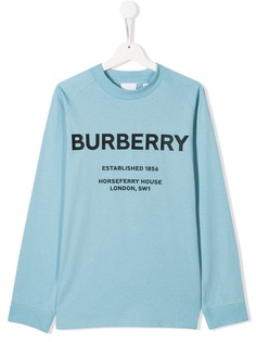 Burberry Kids футболка с контрастным логотипом