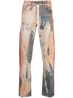 Off-White джинсы с эффектом потертости