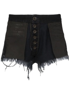 Unravel Project джинсовые шорты с эффектом потертости