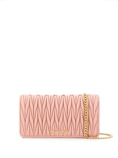 Miu Miu стеганый кошелек на цепочке