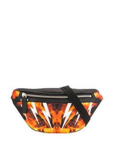Neil Barrett lightning print belt bag