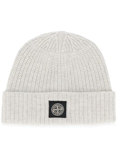 Stone Island logo beanie hat