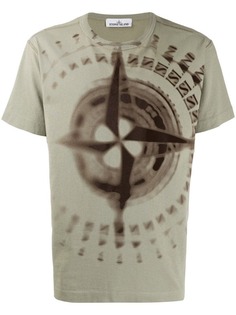 Stone Island blurry compass print T-shirt