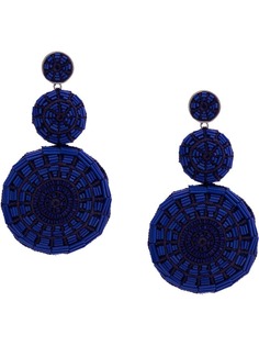 Mignonne Gavigan embroidered circle earrings