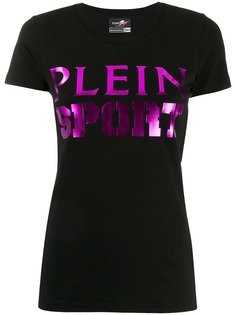Plein Sport футболка с логотипом металлик