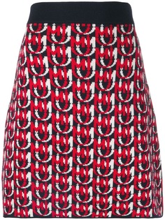 Miu Miu трикотажная юбка с логотипом