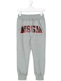 Msgm Kids спортивные брюки с карманом-муфтой и логотипом