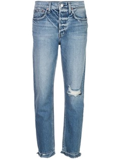 Trave Denim джинсы высокой посадки с эффектом потертости