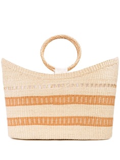 Sensi Studio weaved two-tone bucket bag