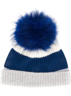 N.Peal colour-block beanie hat