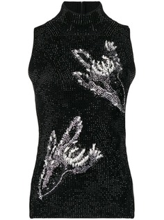 Ermanno Scervino топ с высоким воротником и заклепками