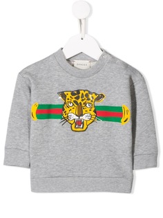 Gucci Kids толстовка с принтом и полосками