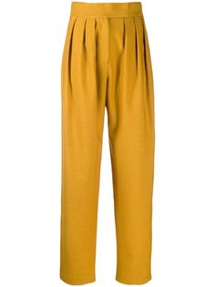 Matériel pleated waist trousers