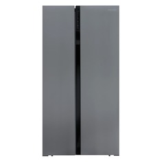 Холодильник SHIVAKI SBS-572DNFX, двухкамерный, нержавеющая сталь