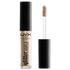 Тени для век NYX PROFESSIONAL MAKEUP GLITTER GOALS жидкие тон 02 polished pin up