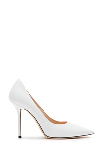 Белые туфли с имитацией крокодильей кожи Love 100 Jimmy Choo