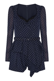 Синий комбинезон в горошек Self Portrait
