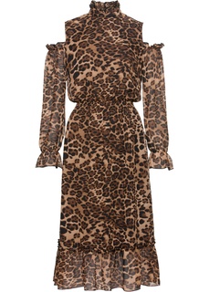 Платья с длинным рукавом Платье с леопардовым принтом Bonprix