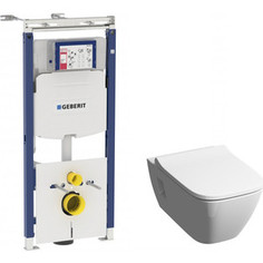 Комплект Geberit Smyle Rimfree унитаз с сиденьем микролифт, инсталляция (111.362.00.5-20557)