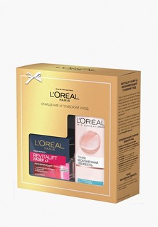 Набор для ухода за лицом LOreal Paris L'Oreal Дневной крем "Ревиталифт Лазер х3", 50мл+Очищающий тоник для лица "Бесконечная Свежесть", 200 мл