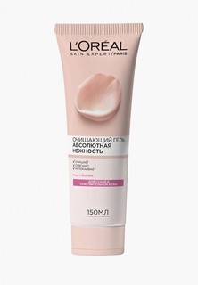 Гель для умывания LOreal Paris LOreal Очищающий "Абсолютная Нежность", для сухой и чувствительной кожи, 150 мл, с экстрактами Розы и Жасмина