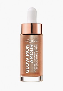 Хайлайтер LOreal Paris L'Oreal жидкий, для сияния кожи "Glow Mon Amour", оттенок 02, Бронзовый, 15 мл, с Кокосовым маслом