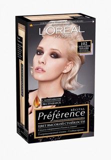 Краска для волос LOreal Paris LOreal "Preference", оттенок 102, Сверкающие переливы
